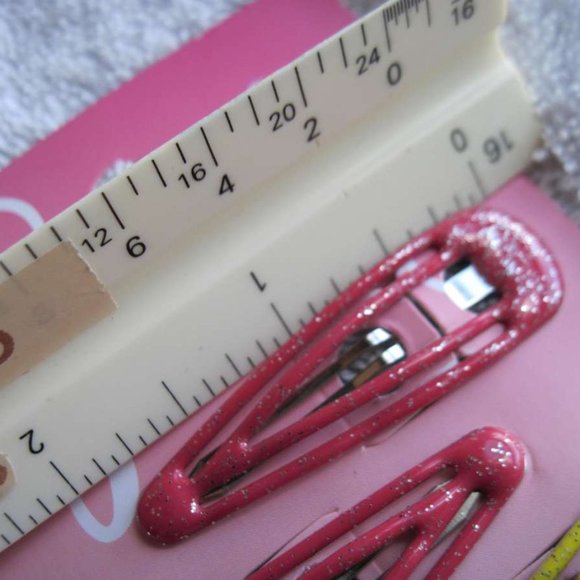 8 Goody Double Bar Glitter Epoxy Covered Metal Hair Snap Clips Blue Green Pink - Picture 2 of 6